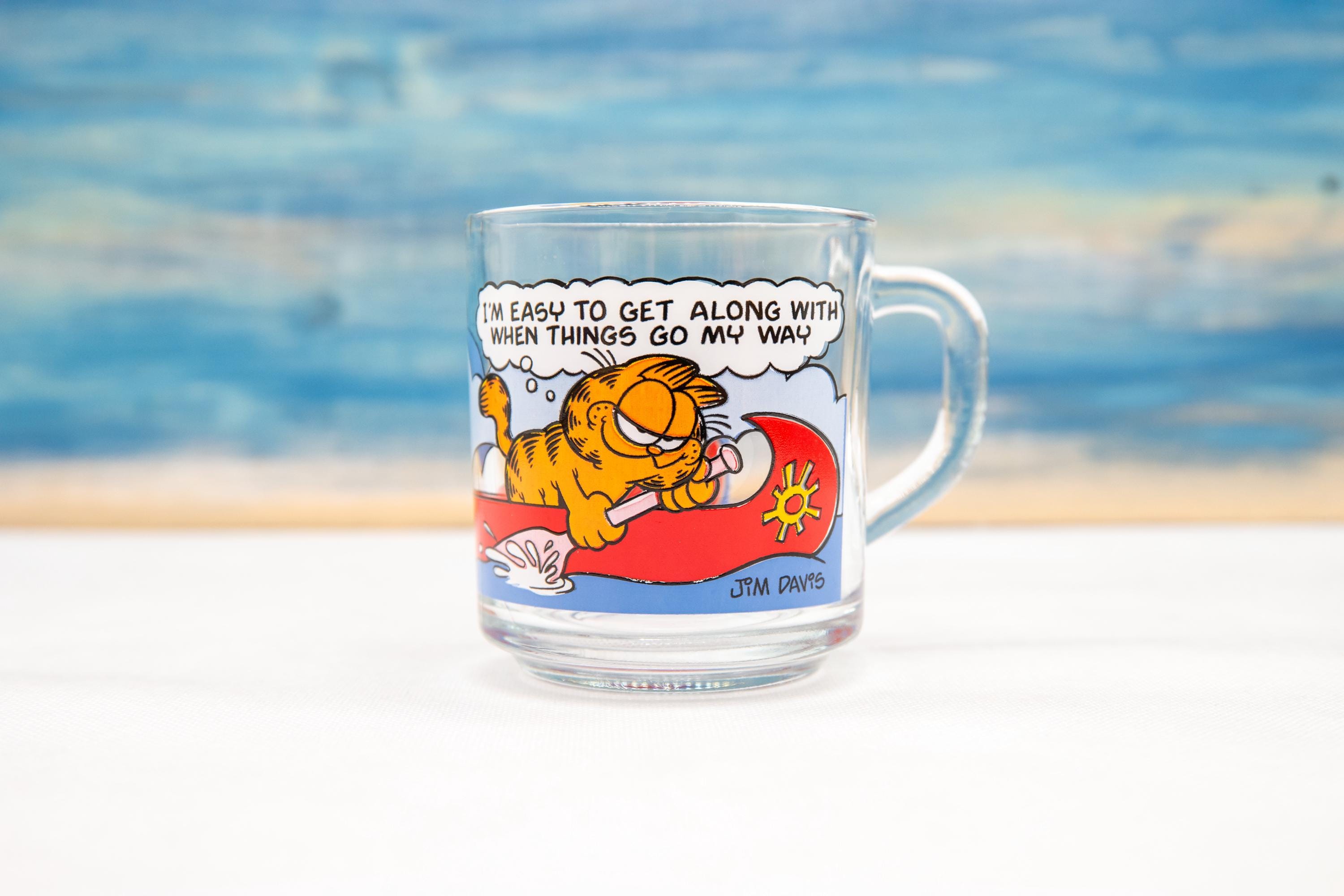 Vintage 1987 Mcdonald's Garfield Glass Mugs - Original and