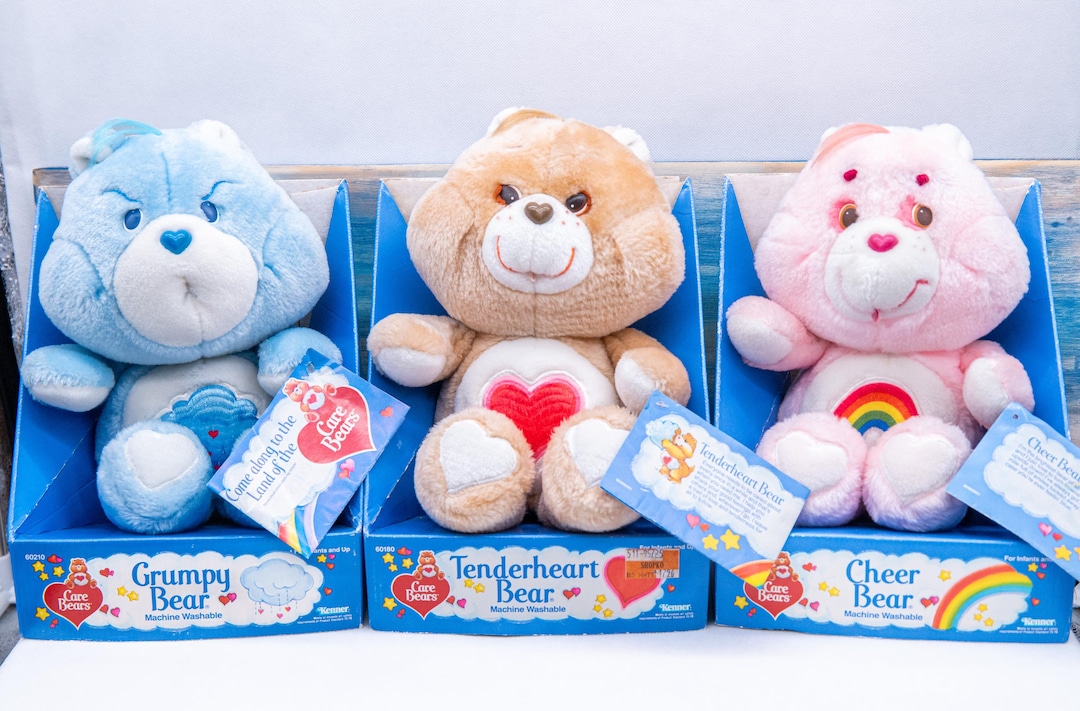 Care Bears 1983年　ヴィンテージ　4点セット　稀 ORIGINAL BOX Vintage 1983 Care Bear™ Plush Animals by Kenner