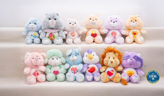 Vintage 1984 Care Bear Cousins & Year 2 Bears, Plush Animals by