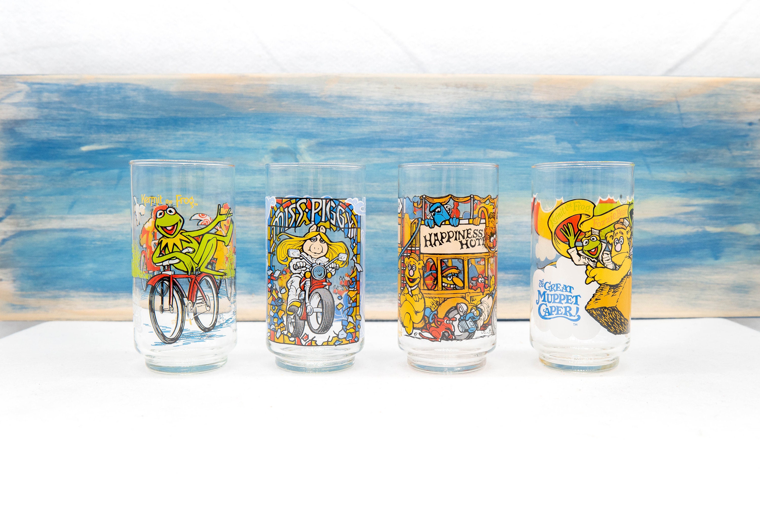 Vintage 1981 Mcdonald's Muppets Drinking Glasses, the Great Muppet
