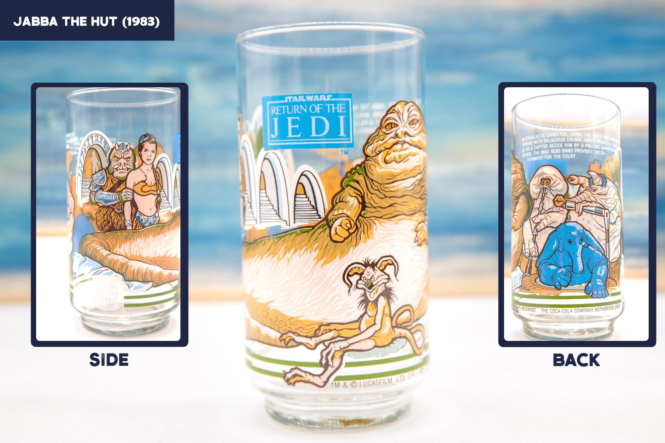 Vintage Star Wars Glasses, Burger King and Coca-cola Promotional