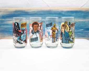 Vintage 1980 Burger King Star Wars Glasses, 'The Empire Strikes Back', Coca-Cola - All Set Glasses Available - FREE SHIPPING