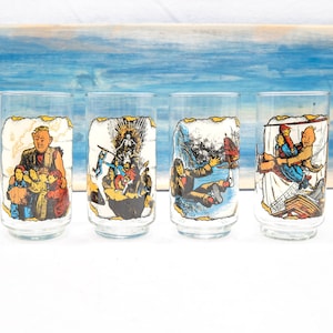 Vintage 1985 Goonies Glasses, RARE, Official Film Merchandise, from Godfather&#39;s Pizza, FREE SHIPPING