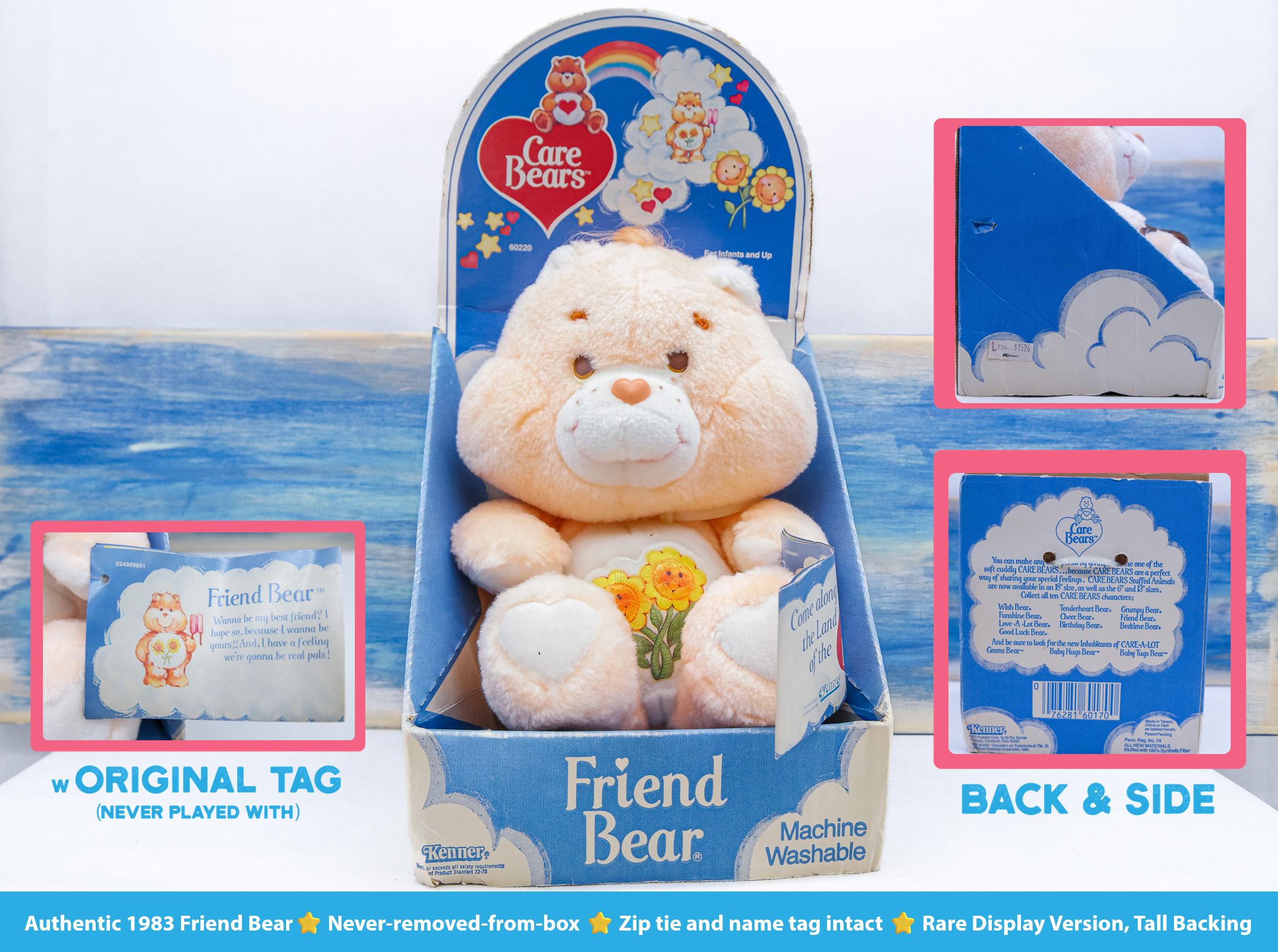 NEW in BOX Vintage 1983 Care Bear™ Plush Animals by Kenner® W Name