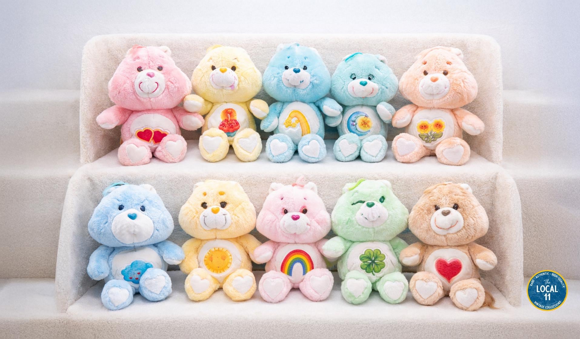 90年代 CLUBTHEBOXBEARS レア 1996 レトロ オールド 人気 Vintage 1983 Care Bear™ Plush Animals by Kenner®, Original Ten