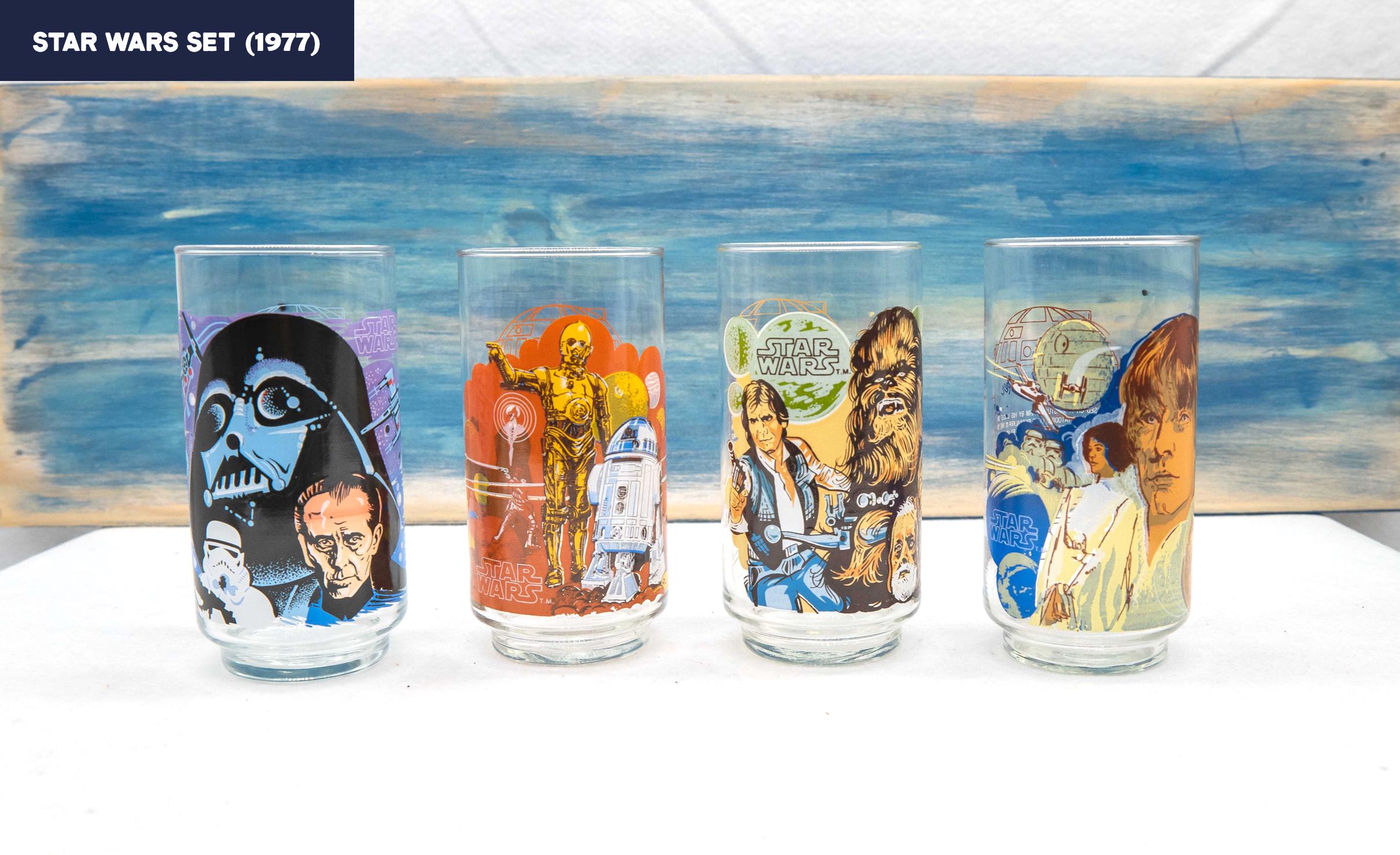 Vintage Star Wars Glasses, Burger King and Coca-cola Promotional
