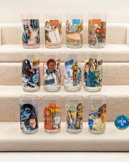 Vintage Star Wars Glasses, Burger King and Coca-cola Promotional