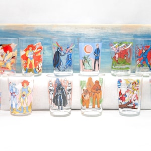Vintage 1980s Star Wars, He-Man, Thundercats Glass Sets, French Duralex, Officially Licensed - Very Rare - Made in France FREE SHIPPING