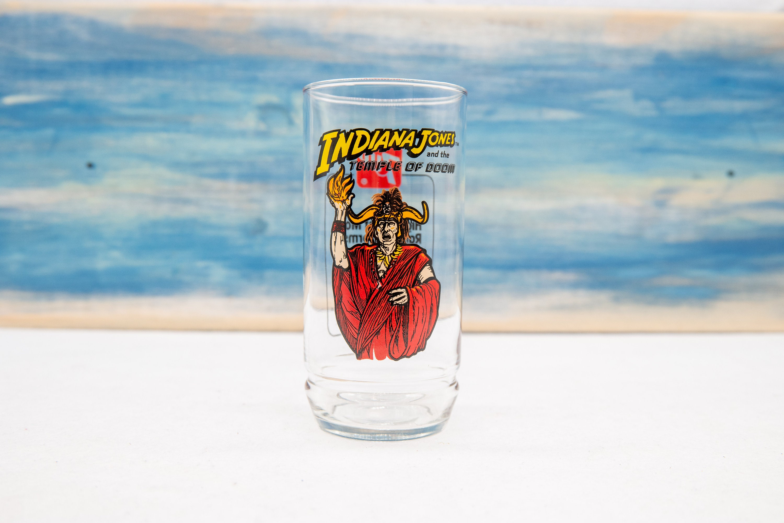 Vintage 1984 Indiana Jones & the Temple of Doom 7-UP Glasses, RARE