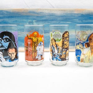 Vintage 1977 Burger King Star Wars  'A New Hope' Coca-Cola Glasses  - All Set Glasses Available - FREE SHIPPING