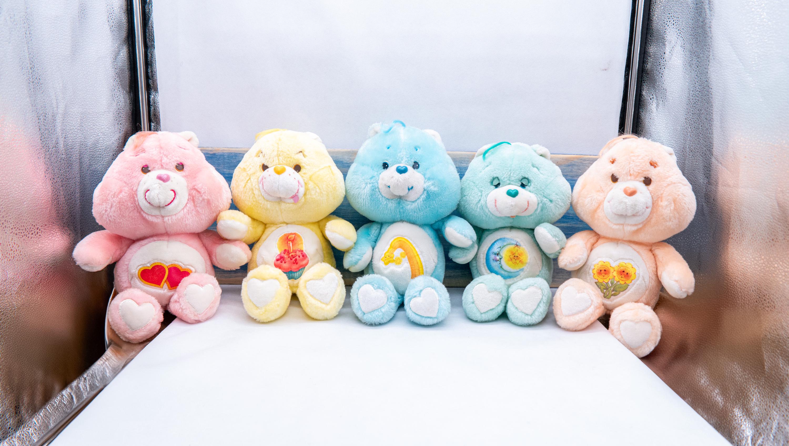 Care Bears 1983年　ヴィンテージ　4点セット　稀 Vintage 1983 Care Bears Posable 4” Figure WISH Turquoise