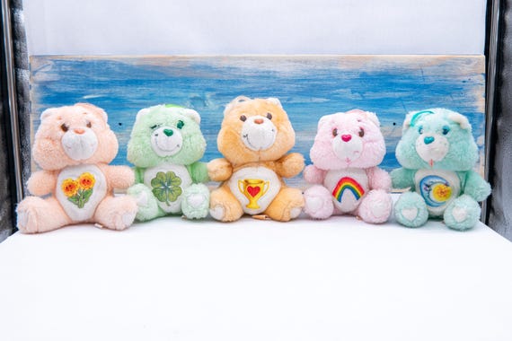 Vintage 1983 6 Care Bear Plush Bears by Kenner Collection 3 HTF Smaller Bears FREE SHIPPING Etsy UK