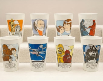 Vintage Star Wars 1977 Coca-cola Plastic Cups, FULL SET, Very Rare