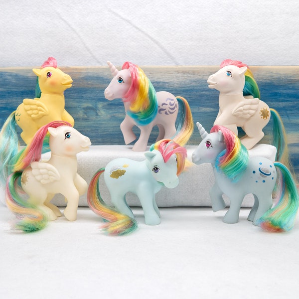 Vintage 1983 My Little Pony Generation One G1 Early Ponies Rainbow Lot FREE SHIPPING