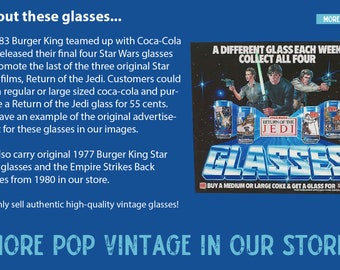 83' スターウォーズReturn of the Jedi Glasses×3 83' スター