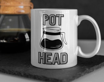 Pot Head / Coffee Pot/ Adult Humor / Sublimation Mug Design / Instant Download PNG