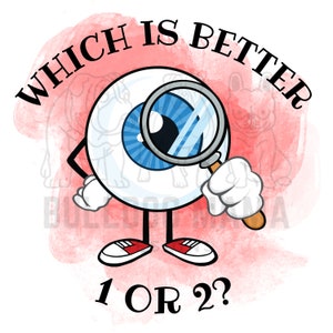 Refraktion 1 eller 2/Oftalmologi/Optometri/Optiker/Ögonglobshumor/Läkarmottagning/Sublimeringsdesign/PNG-fil ***Direkt nedladdning***