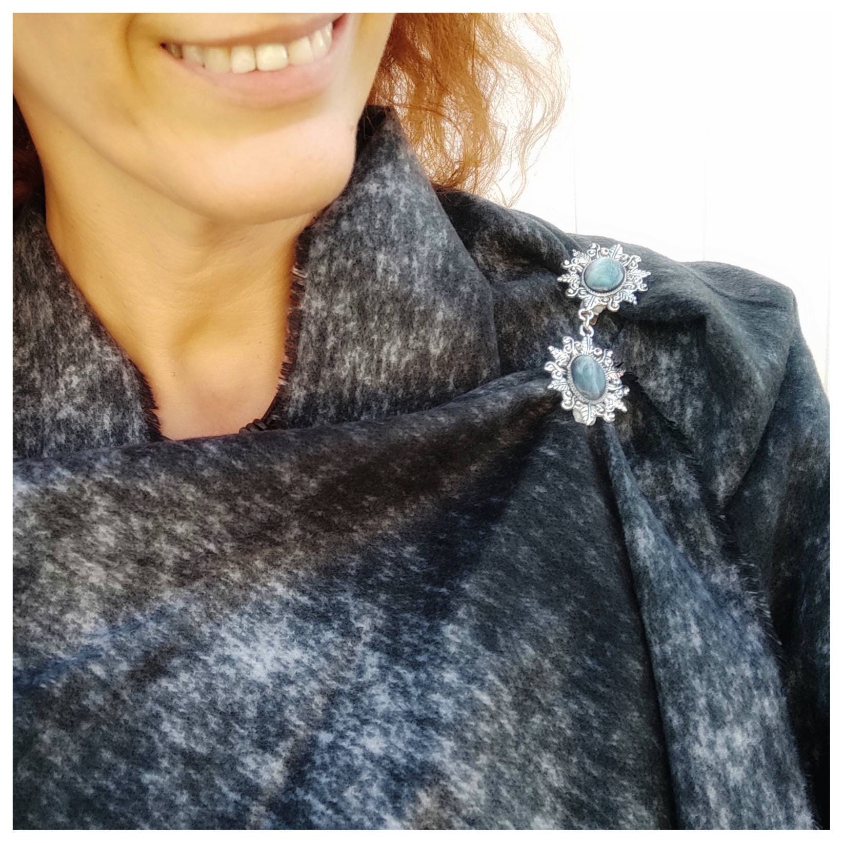 Broche Vintage Claude Montana - 3 Cœurs En Métal Doré, Occasion En Bon état