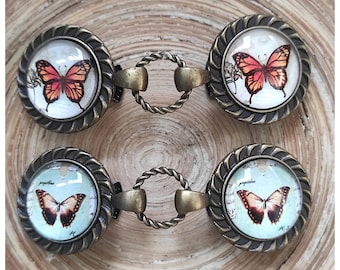 Broche mariposa para chaquetas sin botones, para unir chalecos, abrochar capas. Regalo de cumpleaños para mamá, ideas de regalo en navidad