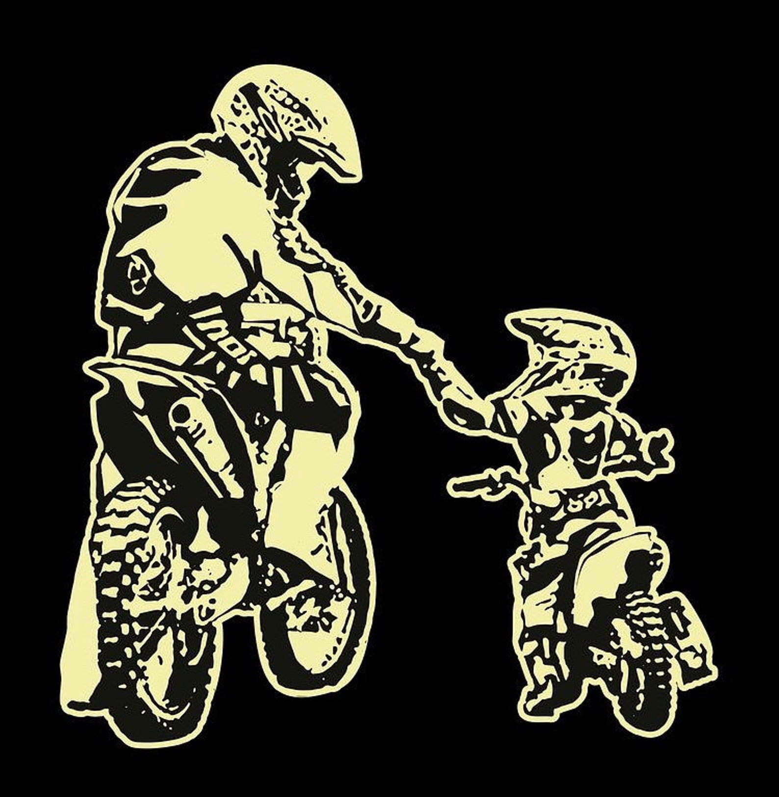 Father & Son Dirt Bike Decal Etsy