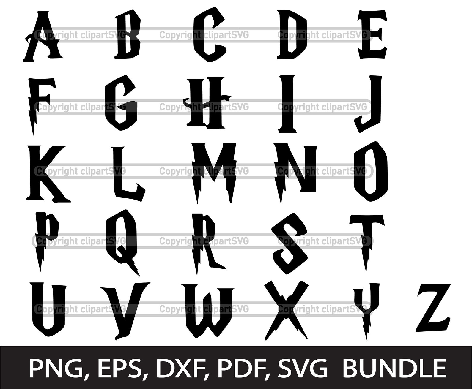 Wizard Font Svg Harry Potter Font Svg Harry Potter Alphabet | Etsy
