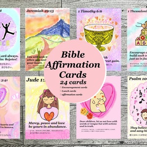Bibel Affirmationen 24 laminierte Karten