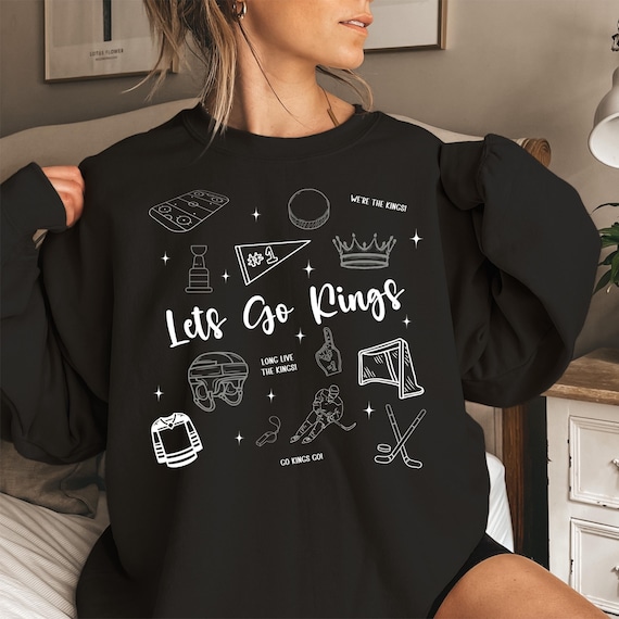 Los Angeles Hockey Doodle Sweatshirt Los Angeles Kings Lets Go Kings Shirt NHL Sweatshirt  Kings Sweatshirt Game Day Shirt Stanley Cup
