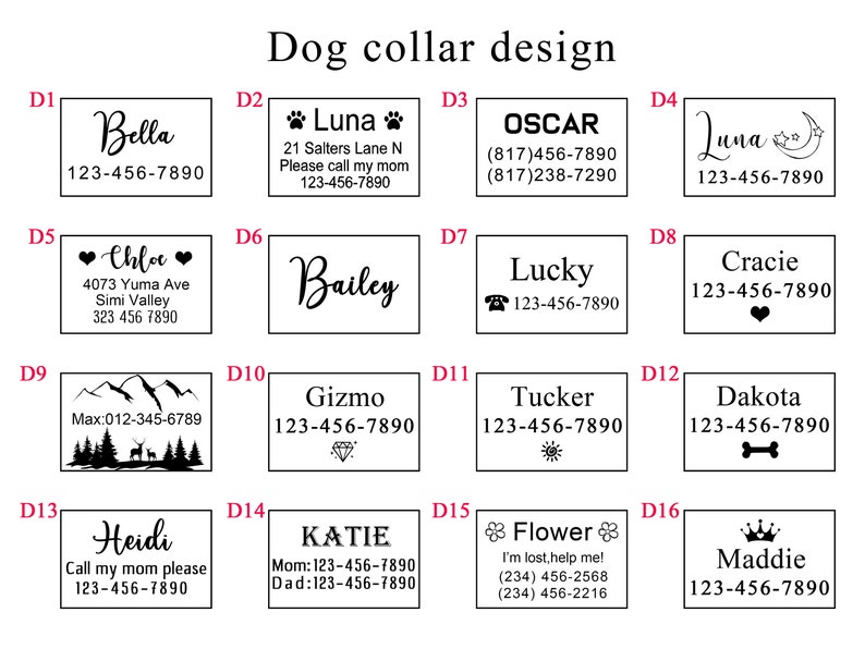 Dog Collar personalized Dog Collar Girl Dog Collar Boy Custom Etsy