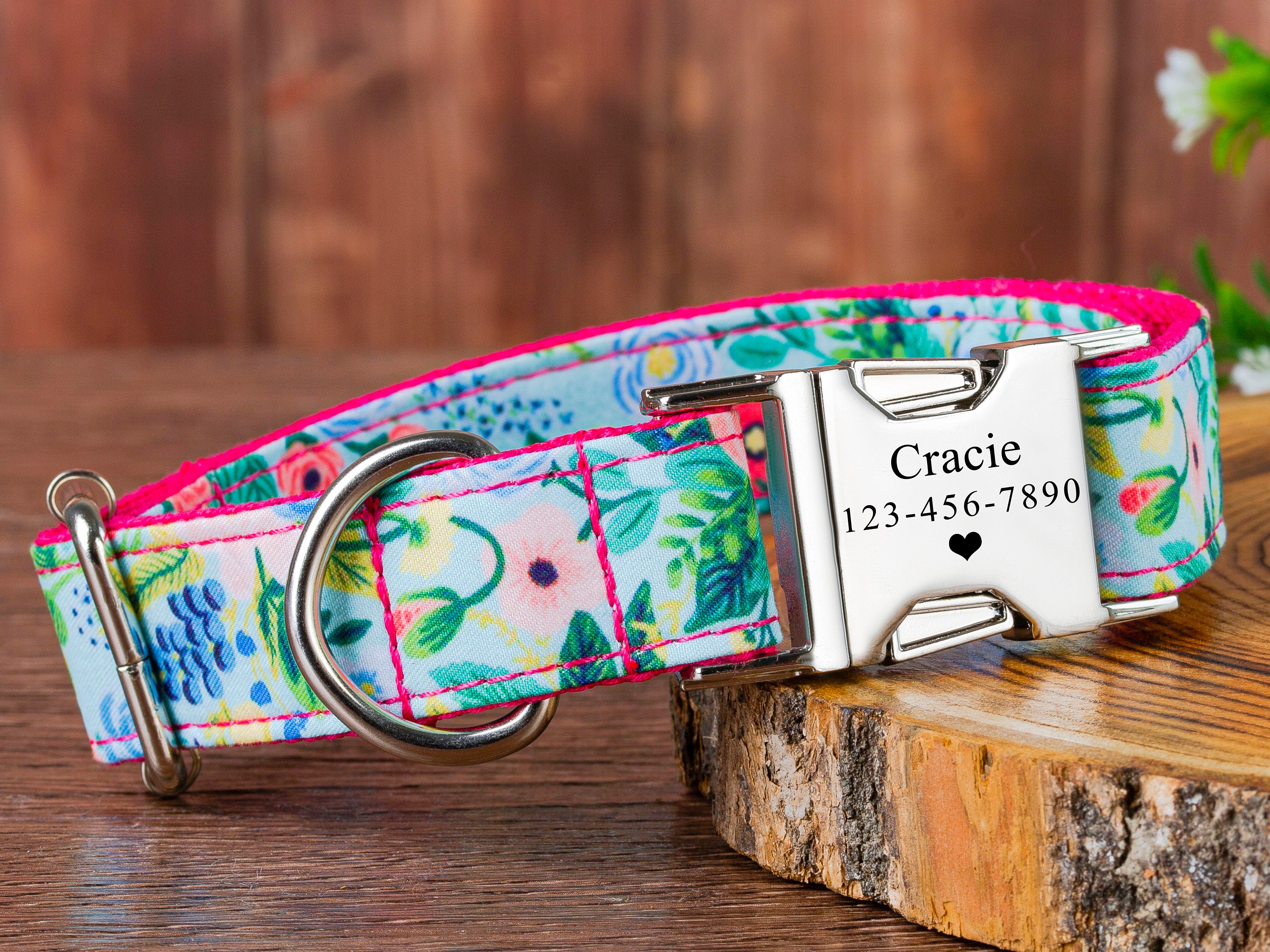 Dog Collar Floral Dog Collar Girl Dog CollarGirl Dog Etsy