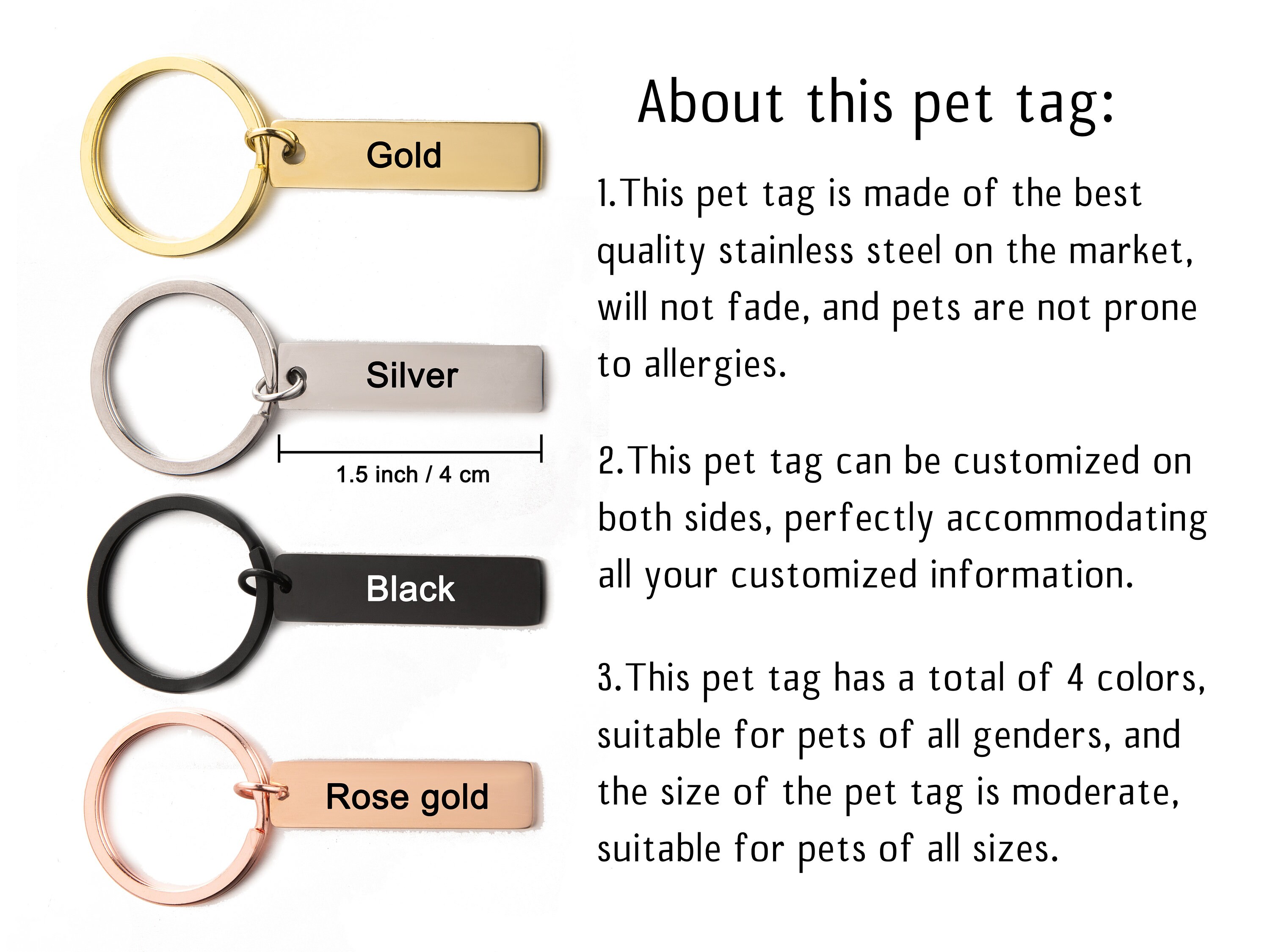 Microchip Dog Tag for Dogs Personalized Dog Tag Custom Dog ID Etsy