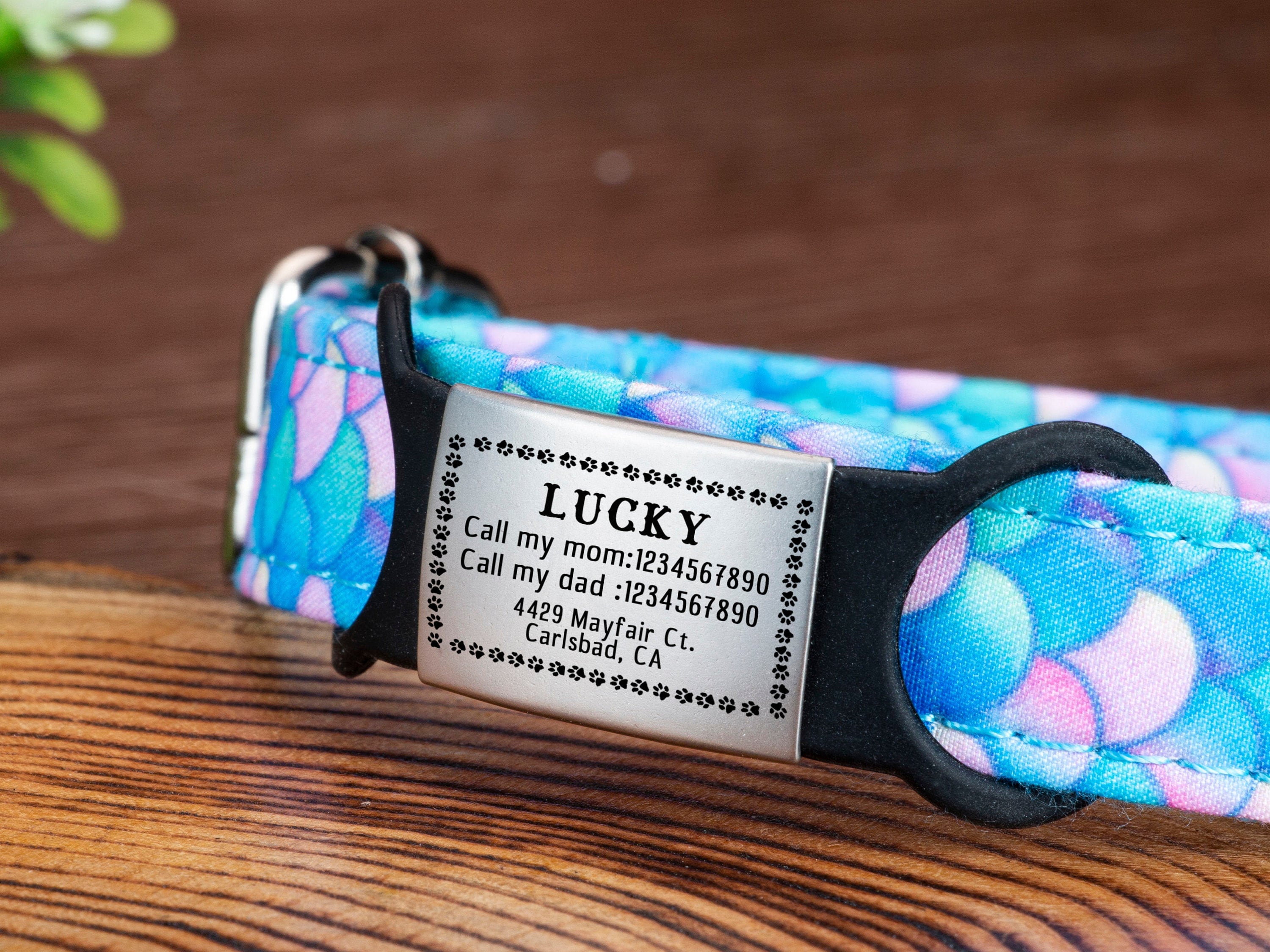 Personalized Tags Slide On Collar Engraved slide on dog tag Etsy