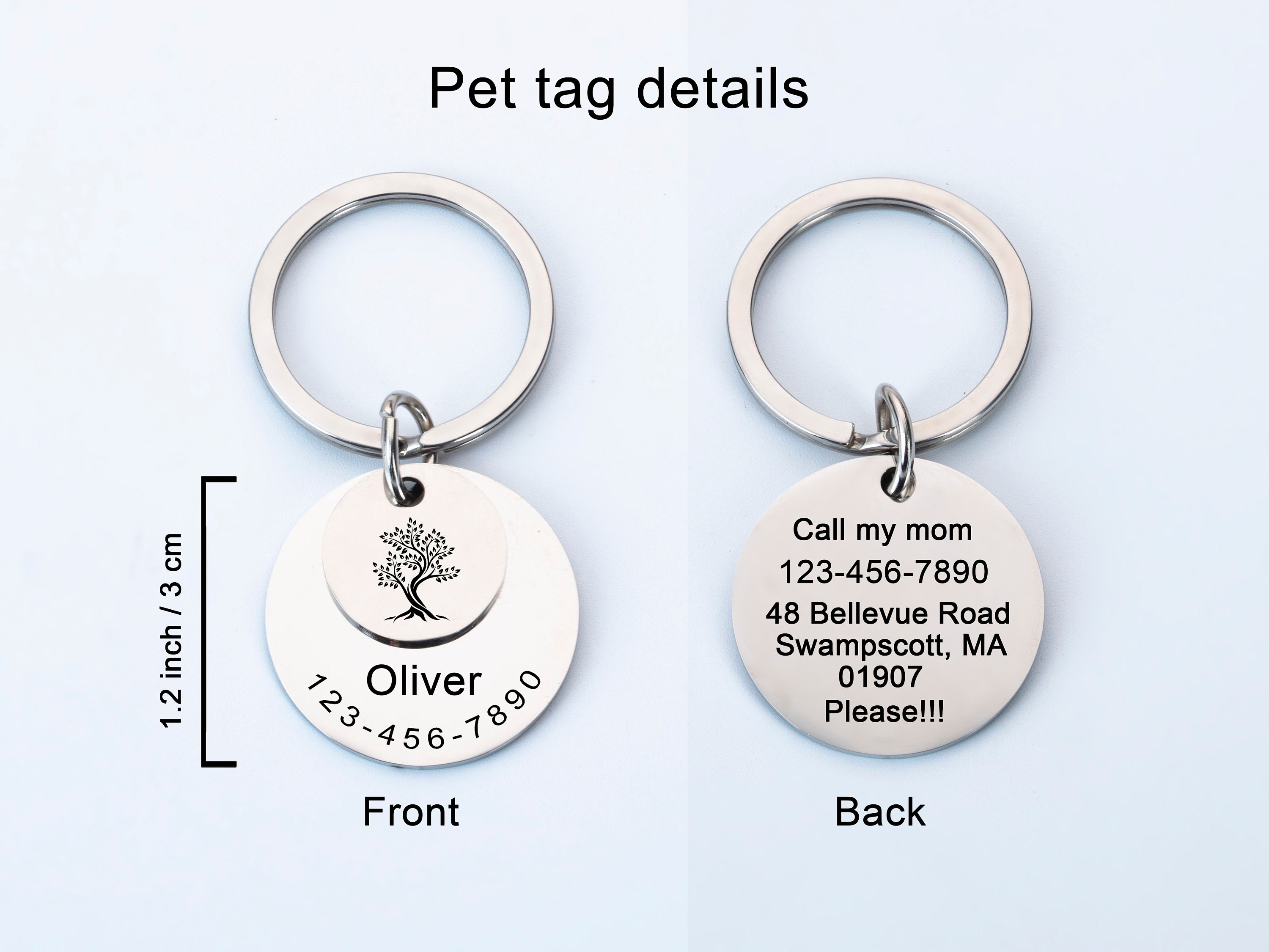 Microchip Dog Tag for Dogs Personalized Dog Tag Custom Dog ID Etsy