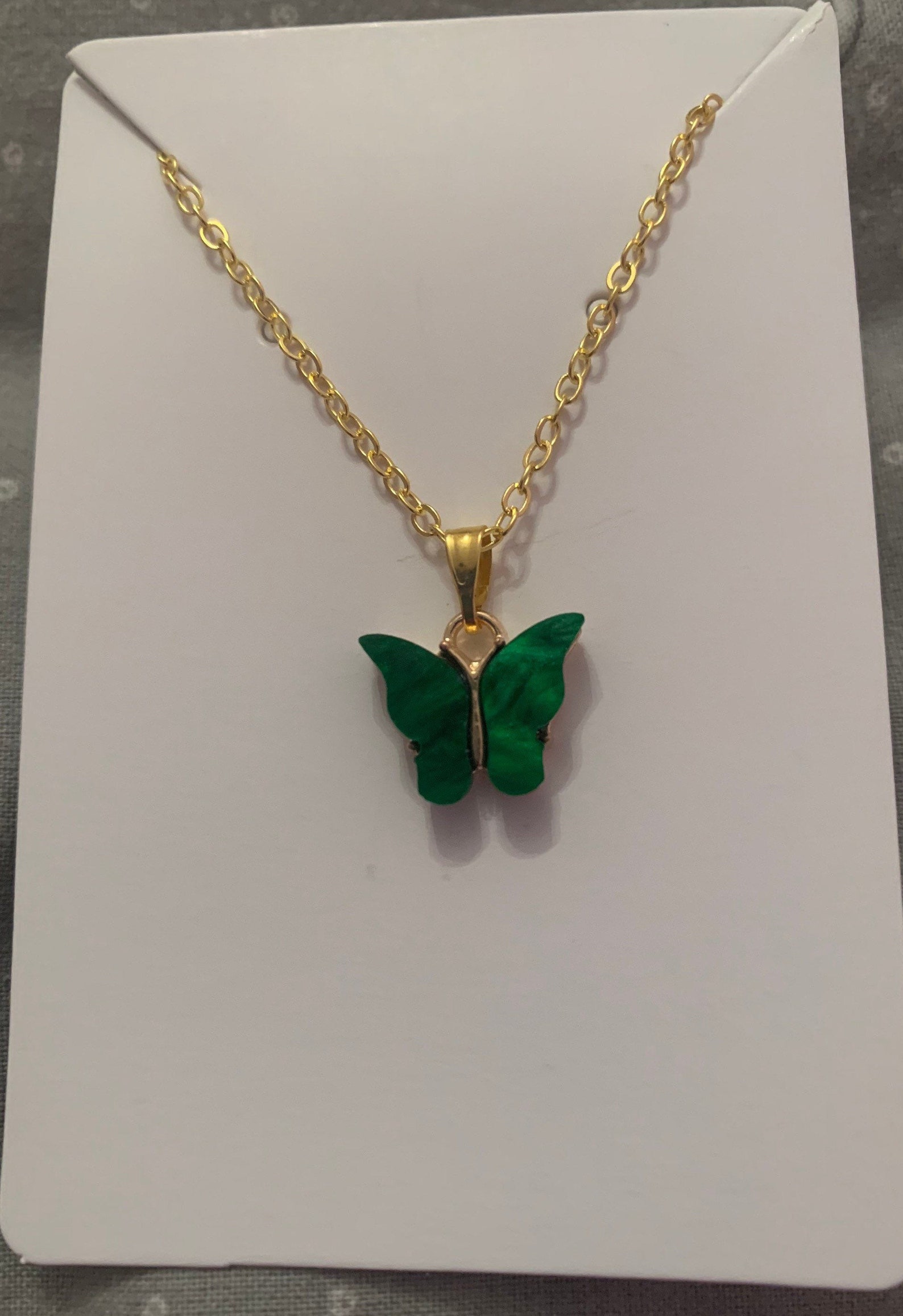 Handmade butterfly chain and pendant Etsy