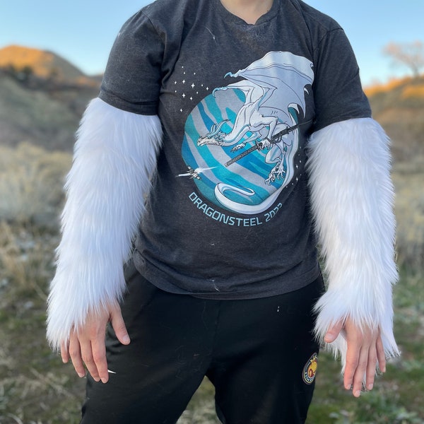 White Fursuit Armsleeves