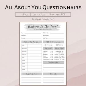 Welcome to the Team Questionnaire 