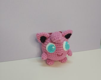 Crochet Jigglypuff Plush, Handmade Acrylic Yarn