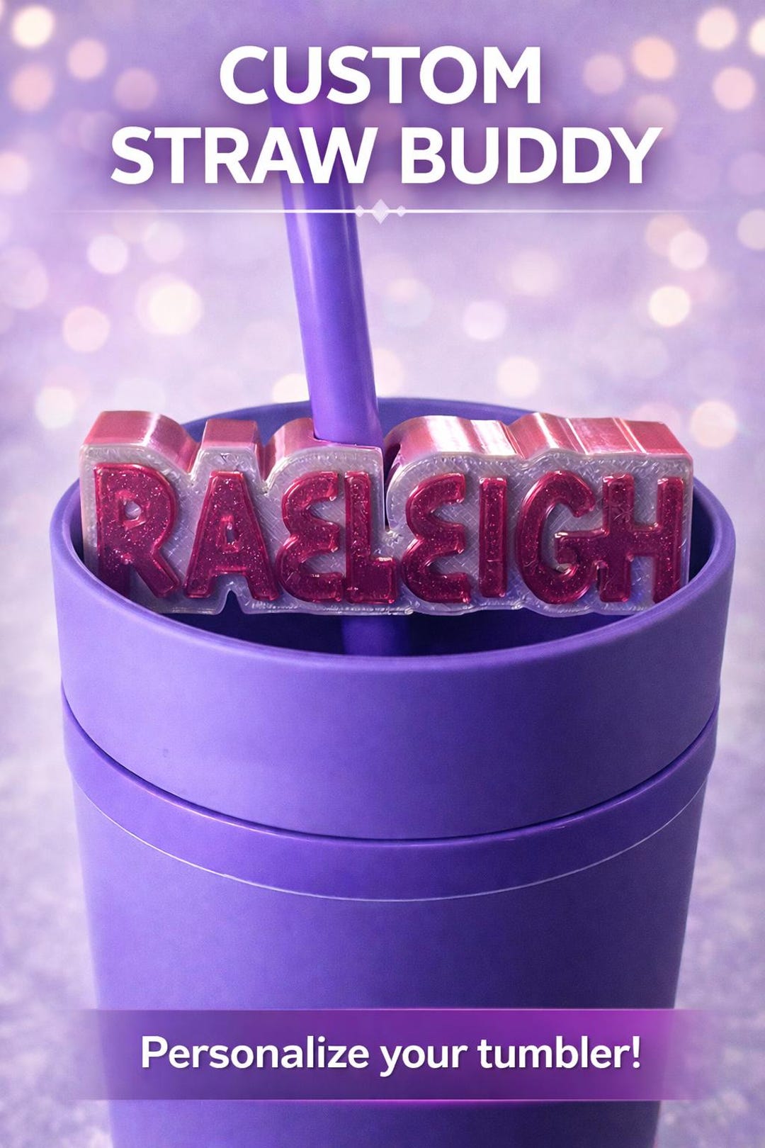 Custom Straw Buddy – Personalized Name Straw Topper - Etsy