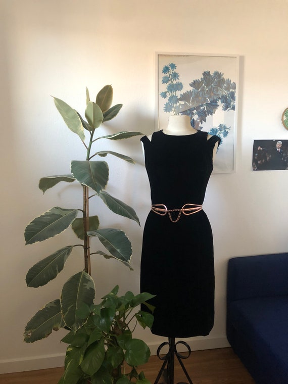Black Velvet Cut Out Anne Fogarty dress
