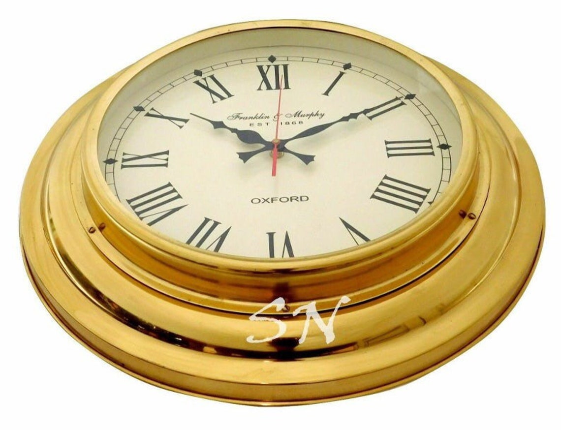 17 Nautical Brass Wall Clock Made for Franklin & Murphy Etsy