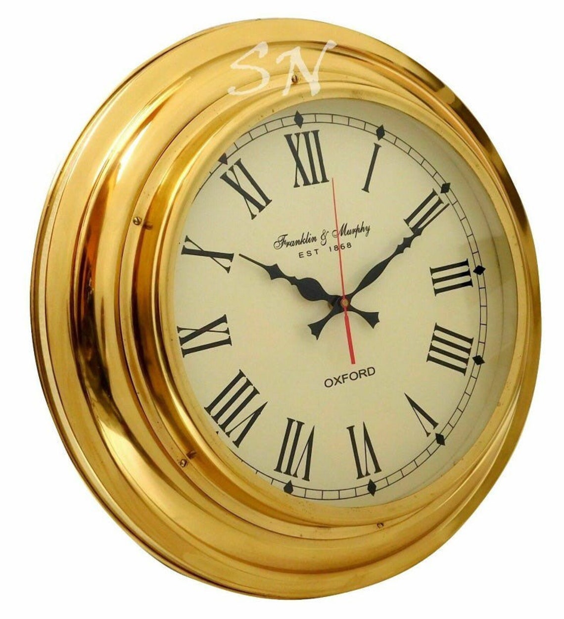 17 Nautical Brass Wall Clock Made for Franklin & Murphy Etsy