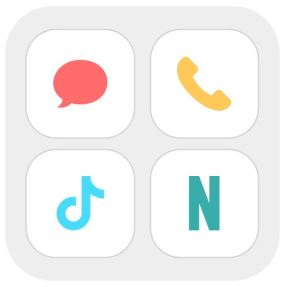 45 Colorful Pretty App Icon Pack IOS 14 Pretty Aesthetic | Etsy