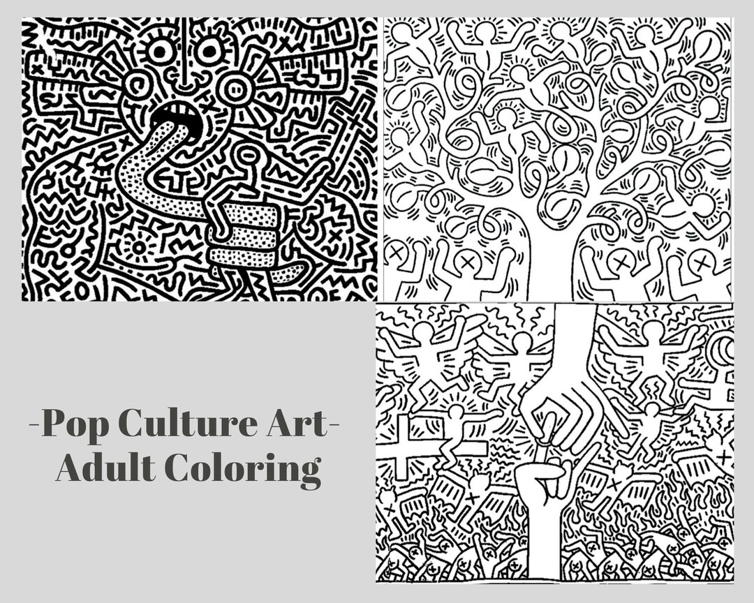 12 Pop Culture Coloring Pages for Adults Downloadable Prints - Etsy