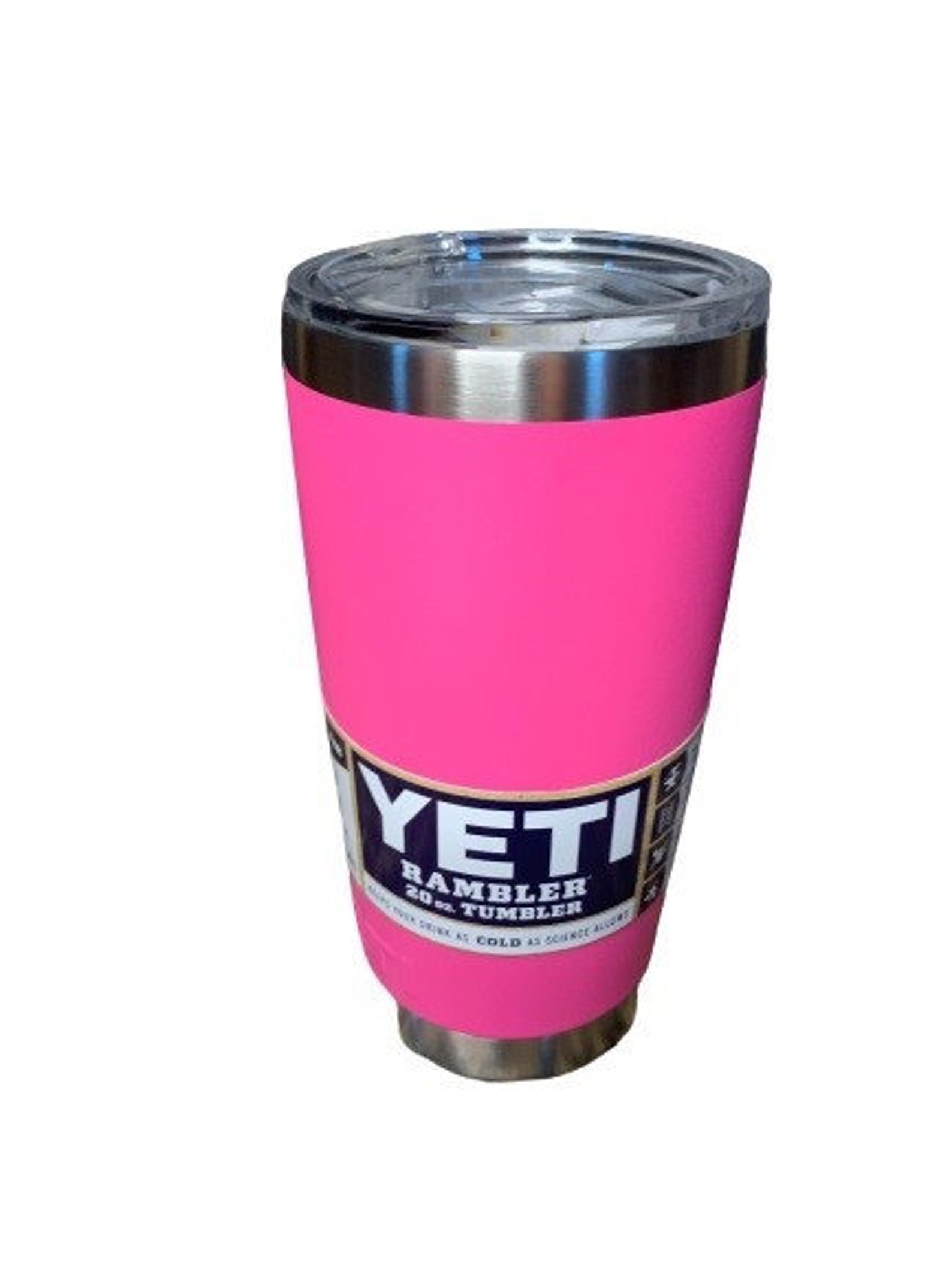 Personalized Hot Pink Yeti Rambler 20 or 30oz with Lid Etsy
