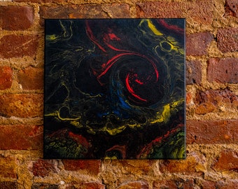 Original wall art | acrylic painting | abstract painting | psychedelic art | office art | painting | square canvas | "Smile of The Universe"