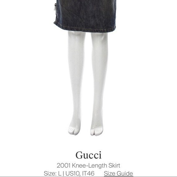 Gucci by Tom Ford 2001 Denim Skirt - image 4