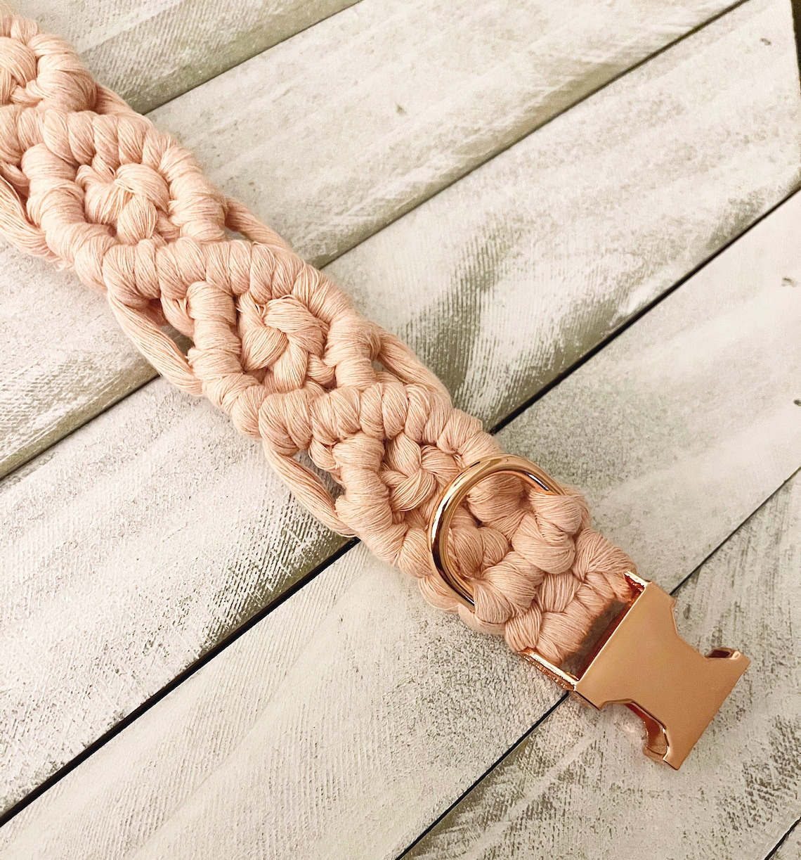 Decorative Macrame Dog Collar Macrame Dog Collar Macrame Dog Etsy