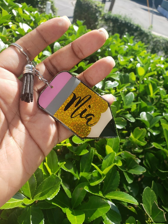 Custom Pencil Keychains Etsy