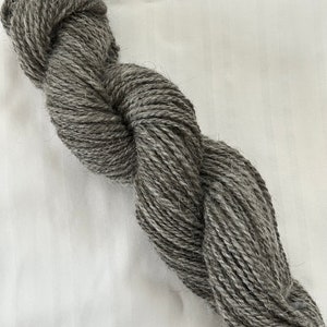 Handspun Wool Yarn- 100% Icelandic - Medium Gray - 2 Ply Worsted
