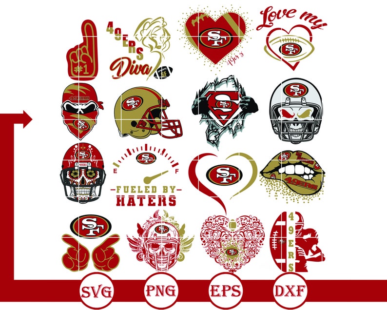 Download San francisco 49ers bundle svg 49ers bundle svg Nfl svg | Etsy