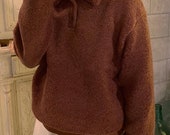Sherpa shirt collar pullover brown, Soft sherpa sweater, Women sherpa with collar, Sherpa pullover, Winter sherpa for women, cozy sweater